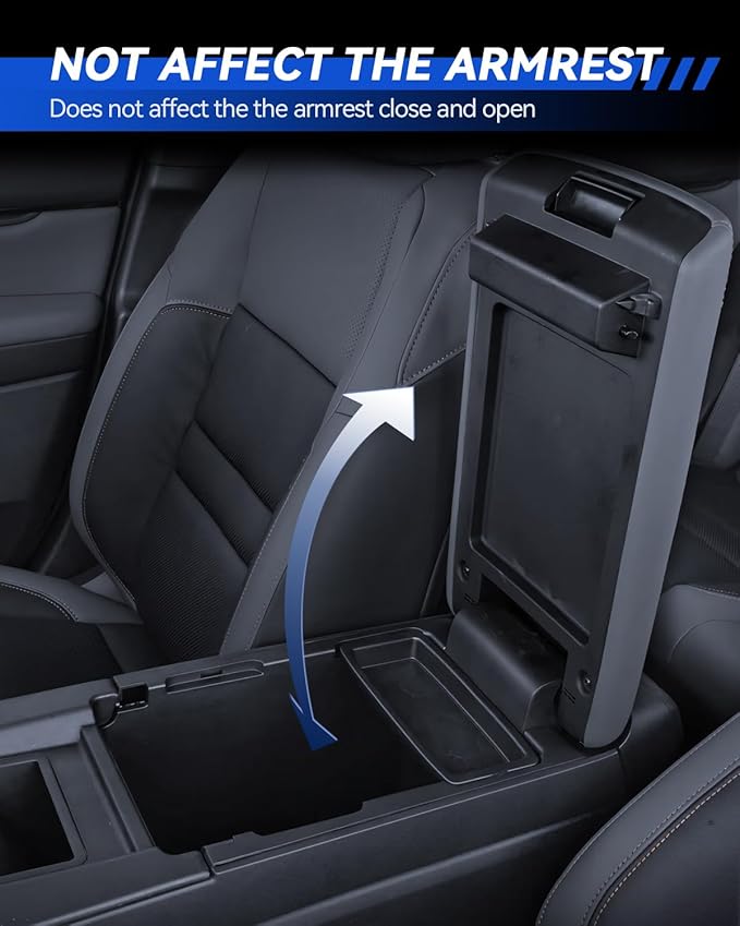 Armrest Cover for 2024 2025 Honda Prologue (EX/Touring/Elite) Accessories Center Console Middle Lid Pad Protector for Car Elbow Rest-Thickened