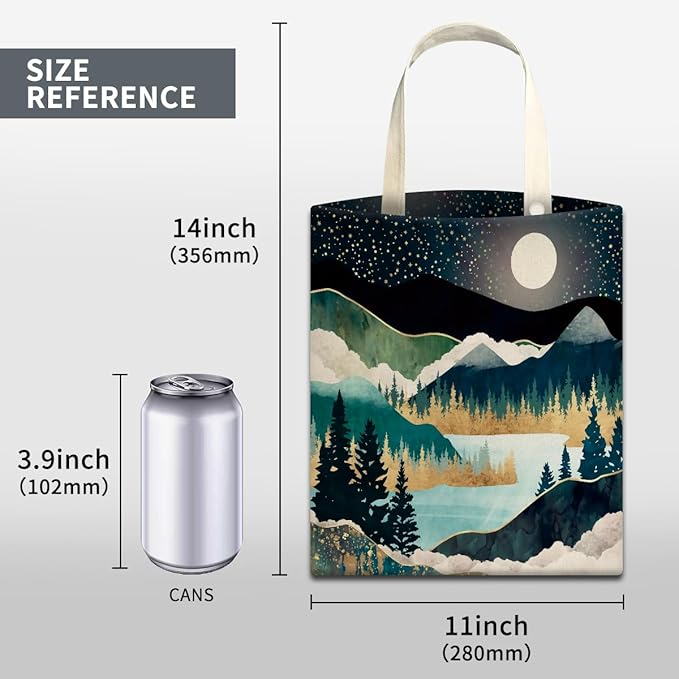 ABUIFDK Car Trash Can, Cute Car Trash Bag, Hanging Car Organizer and Storage Bag, Trash Bin for Car Accessories, Vehicle, Travelling, Camping Night Forest Mountain
