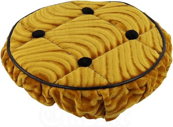 OG Lowrider Classic Bike Cruiser Bicycle Steering Wheel Cover Velour Swirl | Fits 8” Steering Wheels | Multiple Color Options | Lowrider Accessory (Gold)