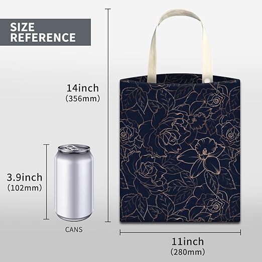 ABUIFDK Car Trash Can, Cute Car Trash Bag, Hanging Car Organizer and Storage Bag, Trash Bin for Car Accessories, Vehicle, Travelling, Camping Luxury Blue Rose