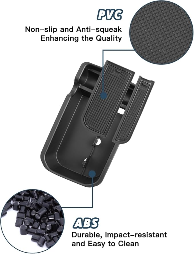 Ruiya 2017-2021 Compass Center Console Organizer for Jeep Compass Accessories ABS Material Armrest Console Glove Tray Compatible with 2017 2018 2019 2020 2021 Jeep Compass