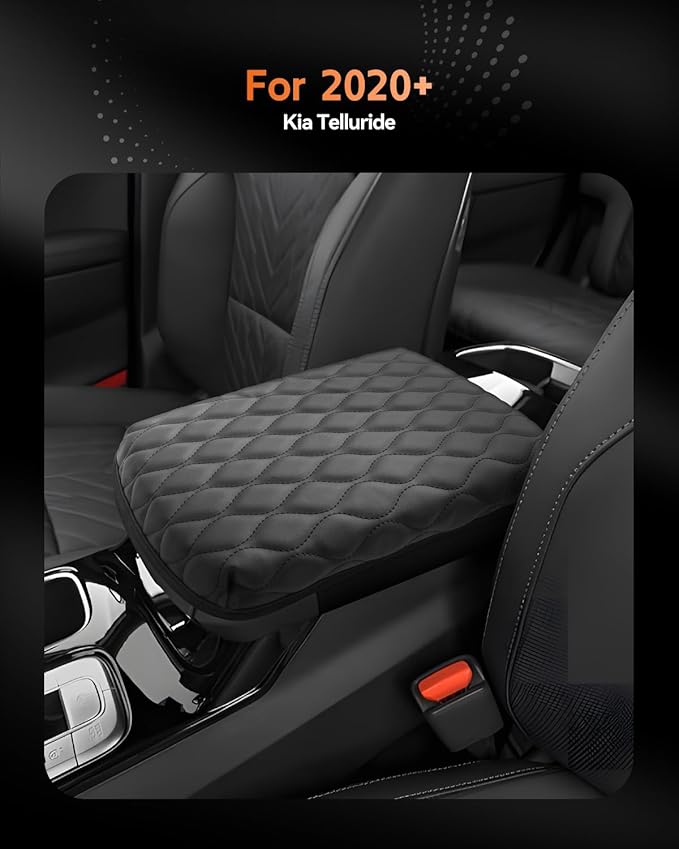 CDEFG for Kia Telluride 2020-2025 2026 Center Console Cover Armrest Box Cover for Telluride (LX, S, EX, SX, SX Prestige) Accessories Console Arm Rest Protector