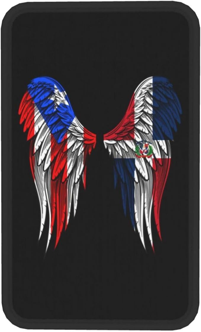 Auto Center Console Pad Puerto Rico Porto Rico Puerto Rican and Dominican Republic Flag Wings Car Armrest Cover Armrest Seat Handrail Box Cover Cushion Universal Decoration Protector Accessories
