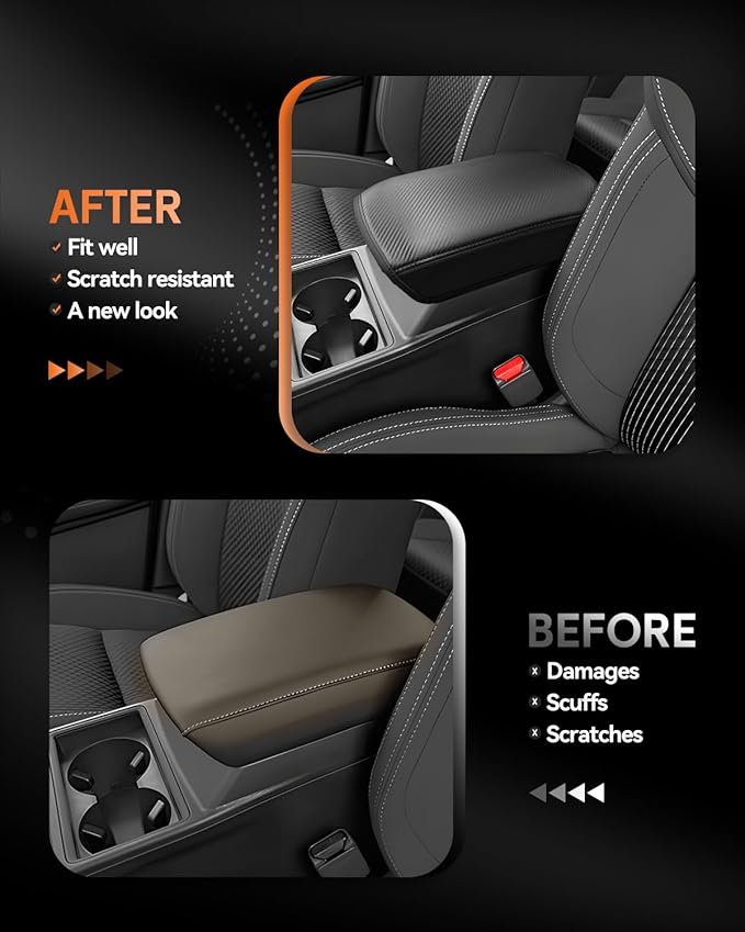 CDEFG for Mitsubishi Outlander Accessories 2025 2024 2023 2022 Center Console Car Armrest Cover (SE/Black Edition/SEL) Console Protector Pad Arm Rest Interior (Not for Outlander Sport)