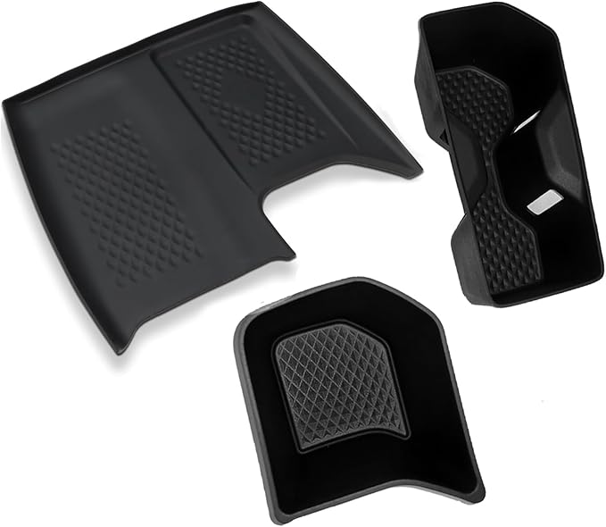 Auovo Charging Mat Compatible with Toyota Grand Highlander Accessories 2026 2025 2024 Grand Highlander Car TPE Cup Holder Insert & Non-Slip Silicone Charging Protective Mat Pad