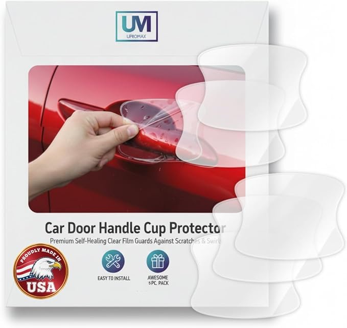 3M-5 Pack Car Accessories Car Cover Door Handle Cup Protector Clear Film | Self-Healing Paint Protection Decal Anti Scratch Guard | Universal Fit Vehicles, SUV, Truck Upromax