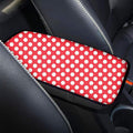 Car Center Console Armrest Cover Pad Polka Dot Soft Comfort Vehicle Arm Rest Lid Protectors Cars Interior Accessories