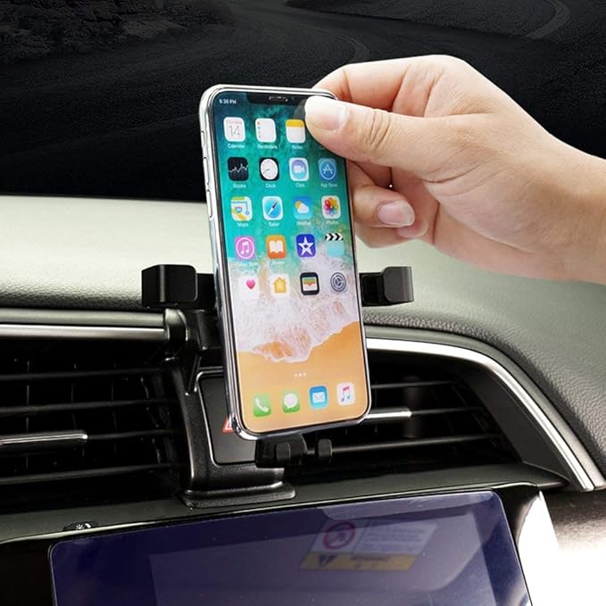 BEERTE Car Mount for Honda Civic 2016-2021 Adjustable Air Vent Gravity Phone Holder,Car Dashboard Cell Phone Mount,Carbon Fiber Pattern Phone Mount fit for All Smartphone
