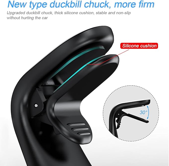 Magnetic Phone Mount for Car, 360°Adjustable Universal Cell Phone Holder for Car Air Vent Mount Fits 3-7 inch Mobile Phone and More Devices (Black)