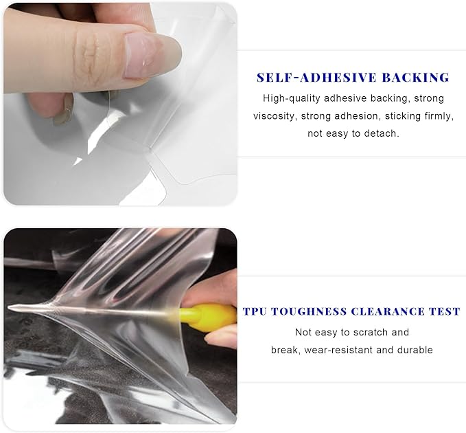 8PCS Car Door Handle Protector, Waterproof Anti-Scratch Film Clear Invisible Auto Door Bowl Sticker, Non-Marking Self Adhesive Handle Cup Scratch Guard for Most Vehicles (8 PCS)