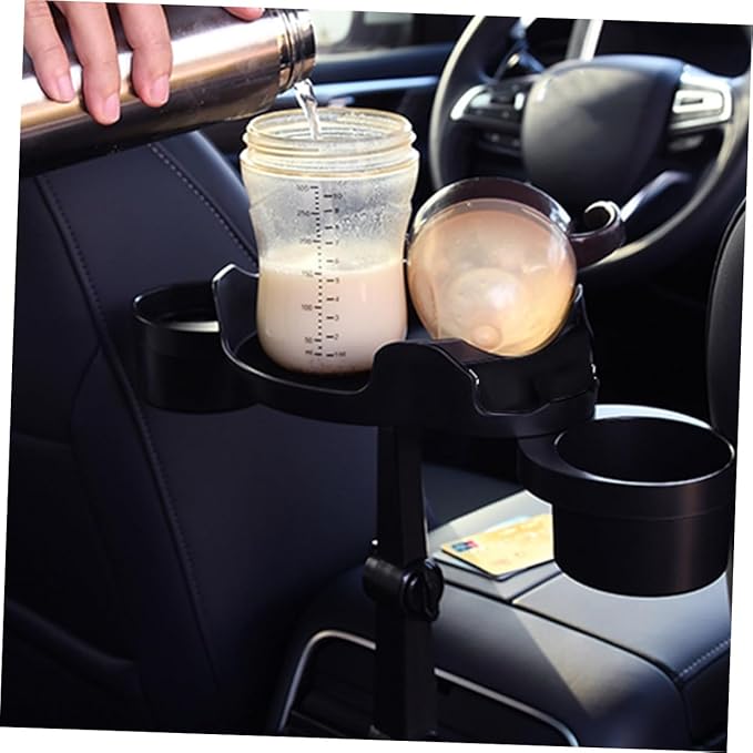 Zerodeko Car Cup Holder Expander with Rotatable Tray Holder for Car Fits Vehicles Multi-Angle Design Convenient Storage for Driving