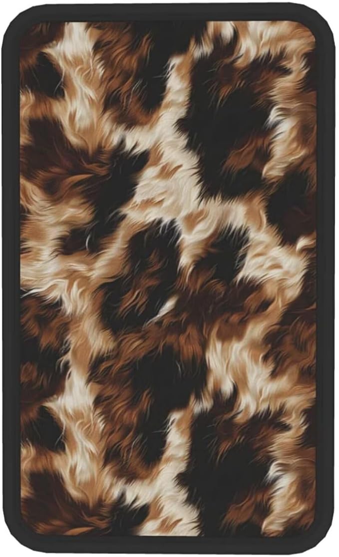 Center Console Cover Cow Cowhide Auto Middle Console Armrest Lid Protective Covers Brown Arm Rest Pads Car Decor Accessories