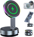 MagSafe Car Mount Charger 15W, Magnetic Wireless Car Charger with Vacuum Suction Cup, Strong Magnet Phone Holder for Dashboard, Compatible with iPhone 12-17 Pro Max & Android