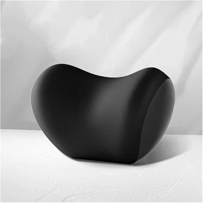 Memory Foam Car Neck Pillow & Waist Cushion - Soft fit for Seat Headrest & Lumbar Support for Comfort(Hb-Grey Headrest 1PC)