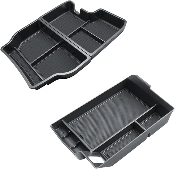 SKTU 3-Pack for 2021-2026 Toyota Sienna Center Console Organizer 2021-2026 Sienna Lower Console Tray Toyota Sienna 2024 2025 2026 Accessories Under Console Tray (Not Fit Models with Refrigerator)