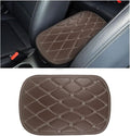 Auto Center Console Cushion Pad, Universal Waterproof Armrest Box Protection Pad/Cover Fit for Cars, Vehicles, SUVs, Comfort, Car Interior Accessories for Men Women (Brown/Beige)