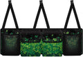 Lucky Leaf Hanging Trunk Organizer, St. Patrick's Day Foldable Car Trunk Organizer Back Seat with 4 Large Pockets, Hanging Trunk Organizer Universal for Vehicles (with Mesh Bag)