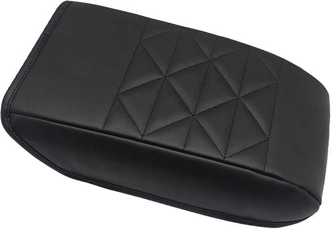 Muslogy for Accord 2026 2025 2024 2023 Center Console Cover Armrest Pad Vegan Leather Extra Soft Armrest Lid Protector Compatible with Honda Accord LX EX Sport Hybrid EX-L Sport-L Touring (V2 Black)