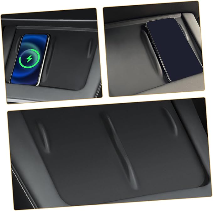 Charging Phone Pad -Skid Mat for Model Center Console Lightweight and Easy to Install Stylish Car Charger Cover Accessory