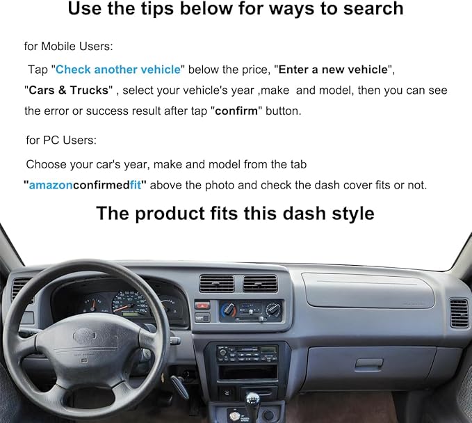 Yiz Dash Cover Mat Custom Fit for Nissan Frontier Xterra Dashboard Cover Pad Carpet Protector J273 (Black)