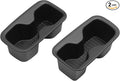 LUCKEASY 2PCS 2nd Row Door Side Cup Holder Insert for Hyundai Santa Fe 6/7 Seat 2024 2025 2026 Rear Drink Limiter Interior Accessories TPE Black