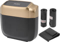 Car Trash Can Hanging 6.3" Length 2.4" Width 5.9" Height Trash Bin Plastic Gold Tone 1 Set