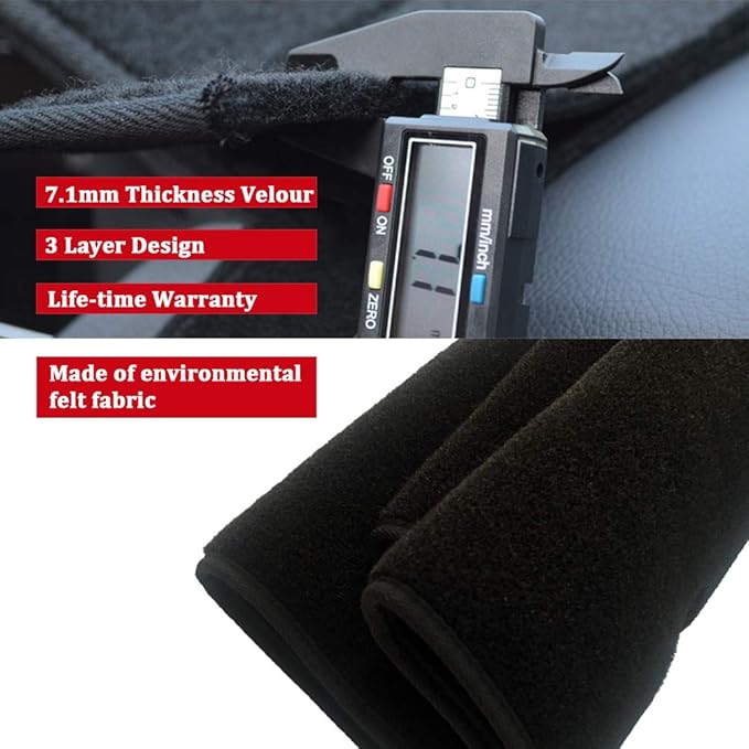 Dashboard Cover for Chevrolet Silverado 1500 2500 3500 1999-2006 Avalanche Chevy Tahoe Suburban GMC Sierra Yukon Dash Cover Mat(Premium Carpet, Black)