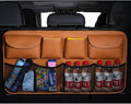 Trunk Organizer for Volvo XC90 XC70 XC60 XC40 V90 V70 V60 V40, Vehicle Hanging Back Seat Boot Bag Car Leather Cargo Storage Bags Waterproof Multifunction Accessories,C/Brown