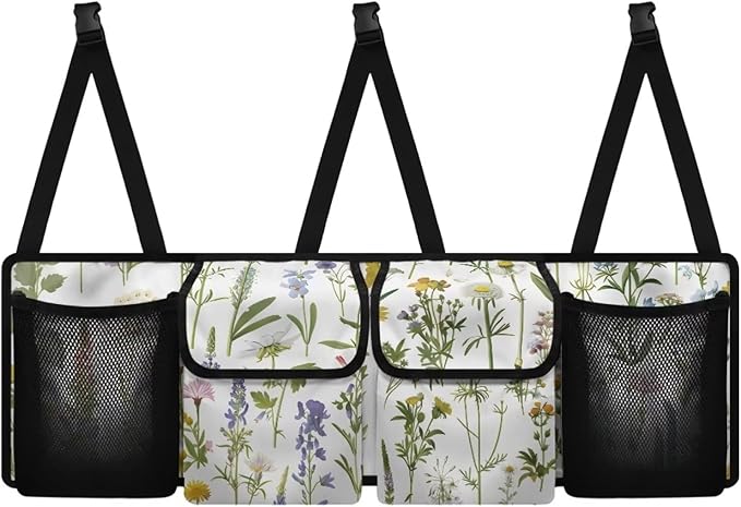 Trunk Organizer for Car Women Car Organizers and Storage Back Seat Car Organizer It Easy to Find Things, Make Your Trunk to Look Organized and Nice, Green Leaf Flowers