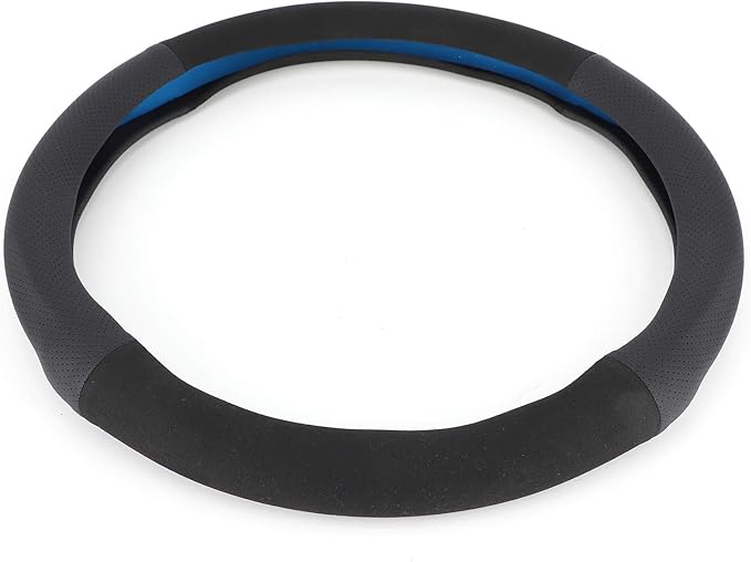 15in Stee Wheel Cover, Suicial Leather Stee Wheel or, Non Slip Comable Grip for Car Modification, Heat e Wheel Cover