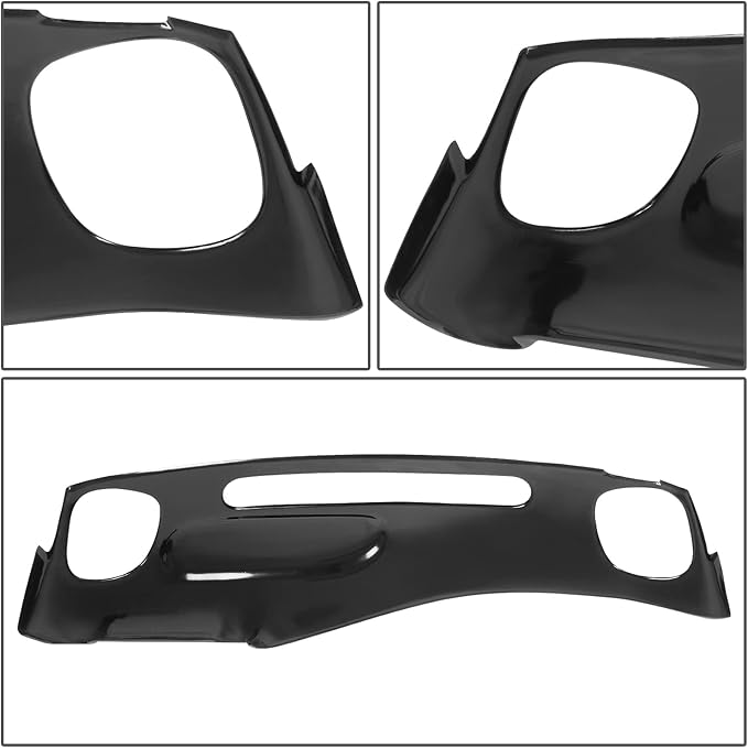 DNA MOTORING Dash Cover Overlay Compatible with 98-02 S10 Blazer Pickup / S15 Jimmy/Sonoma, Black Dash Board Cover Cap Bezel, ZTL-Y-0184