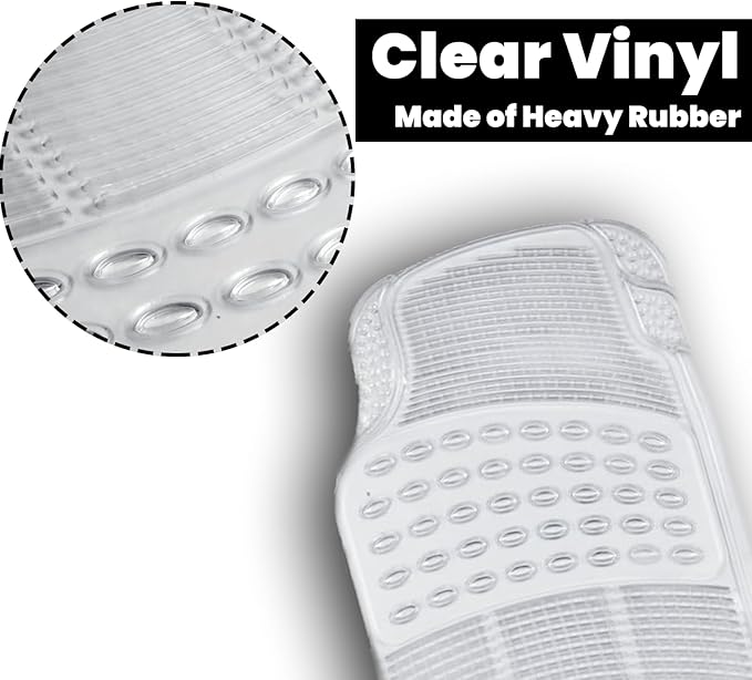 Zento Deals Car Floor Mat - Clear All Weather Floor Mat - Heavy Duty Weather Protection Mats – Universal Fit 4pc Front and Rear – Non Slip Car Van SUV Protection Liner