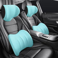 Car Memory Foam Pillow for Toyota Camry XSE/XLE/SE/LE/Hybrid 2025,Neck and Back Support Car Seat Kit Long Drive Essential Neck Pillow Lumbar Support Cushion,Blue