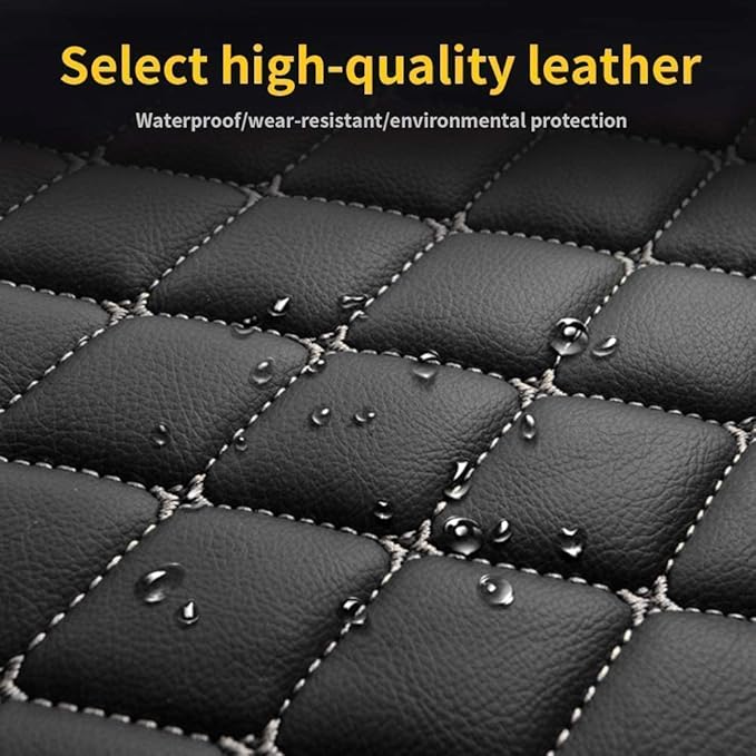 Custom Making Car Floor Mats Compatible for 2000-2025 All Mode Sedan SUV Sports Car Full Coverage Cute Pads Protection Non-Slip Leather Floor Liners (Wine Red)