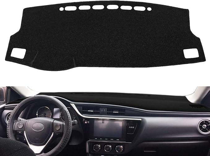 Dash Cover Mat Custom Fit for Toyota Corolla 2014-2019, Scion Im, Corolla Im,Dashboard Cover Pad Carpet Protector (Black) F92