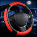 zipelo Elastic Stretch Steering Wheel Cover, Microfiber Breathable Ice Silk, Universal 15 Inch Anti-Slip Car Steering Wheel Protector, Warm in Winter and Cool in Summer for Women (Style1-Red)
