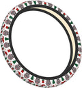Neoprene Steering Wheel Cover Christmas Hippos with Santa Hats Car Steering Wheel Cover Universal Fit for Most Cars