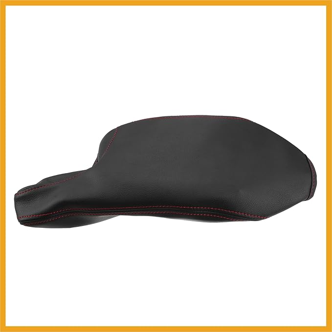 Car Center Console Armrest Cover for Mazda 3 2014-2016 Faux Leather Interior Arm Rest Cover Elbow Cushion Pad Black Red Stitches Replacement