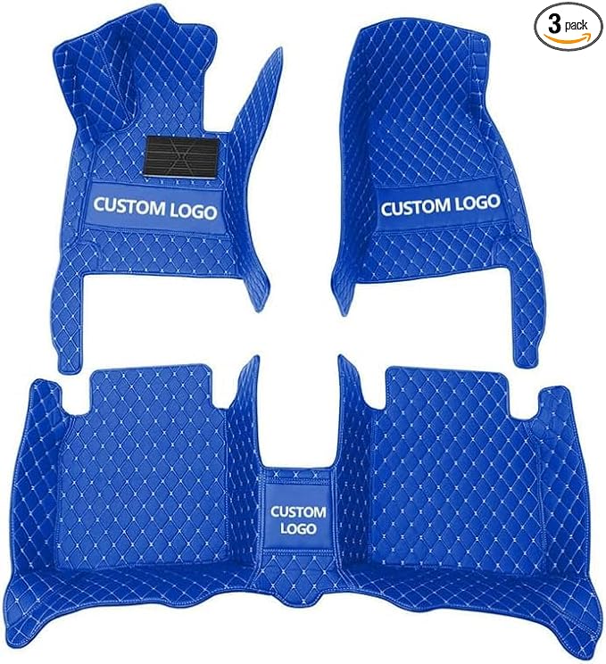 Floor Mats for Cars, All-Weather Mats, Waterproof Trim-to Fit Automotive Floor Mats for 99.9% Cars Sedan Trucks SUV, Custom Floor Liner Car Accessories (Royal Blue)