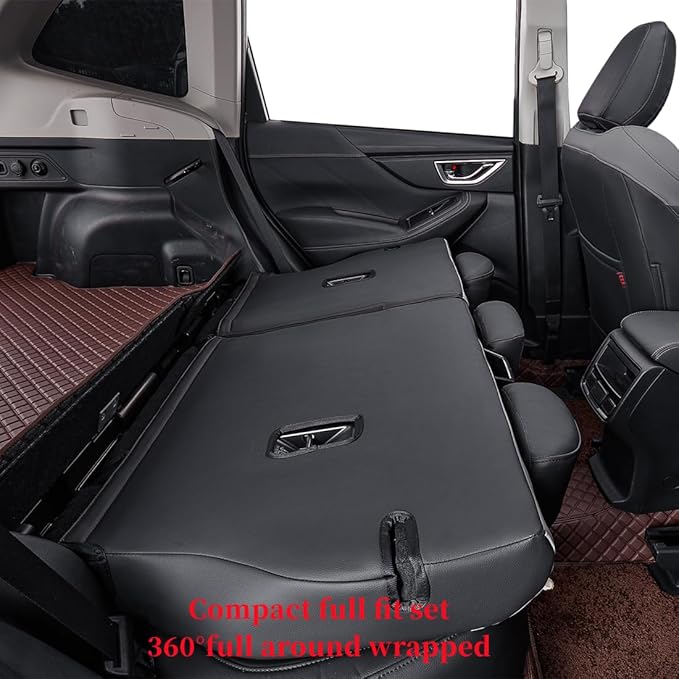 coverdream Custom Seat Covers Compatible with Select Subaru Legacy 2015 2016 2017 2018 2019 Models - Leatherette (Black/Gray,Full Set)