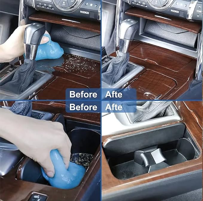 Cleaning Gel for Car, Car Cleaning kit for Detailing and Removing dust and Dirt from Automotive crevices, air Vents, and interiors. can be Used to Clean Keyboards, PCs, laptops, and Cameras.