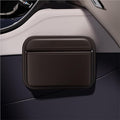 ZQLYCSK Driver's Car Storage Bag, Small Car Side Pocket Organizer for Car Seats, Doors and Consoles, PU Leather (Brown)