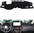 leather dashboard cover Compatible with Toyota Harrier（HUD），dash cover（black）