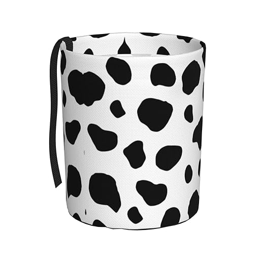 Black and White Cow Pattern Car Trash Can Leak Proof Hanging Waterproof Garbage Can Multipurpose Trash Bin for Car SUV Front Seat Headrest Collapsible and Portable Storage Pocket