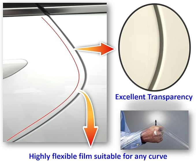 3M-Pro 4doors Car Door Edge/Entry Protector/Sticker/Guard, 3M-PPF(Paint Protection Film) Pro Series, Clear(Transparent), Anti Scratch, Universal Fit for Most Cars (Clear Pro 0.5inx36in/4strips)