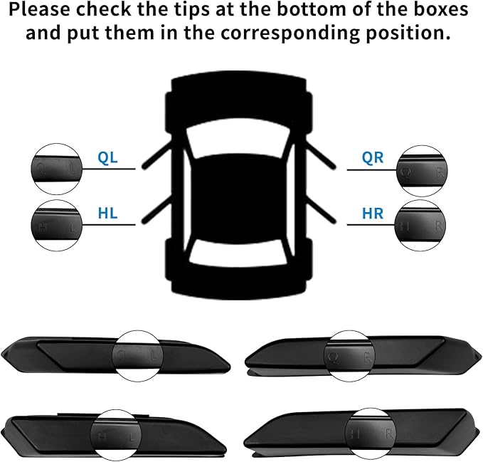 Xaido 4 Door Handle Storage Box Compatible with Ford Bronco 2021-2025 Accessories, Front and Rear Door Grab Handle Storage tray, ABS Plastic, 4PCS (Not for Sport Model)