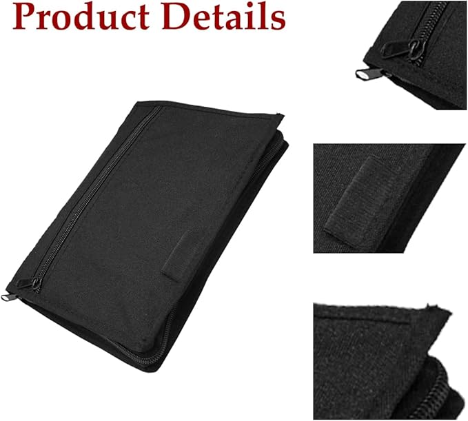 Car Glove Box Compartment Organizer, Oxford Cloth Multipurpose Vehicle Document Registration and Insurance Holder, Soft Automotive Zippered Storage Pouch, Universal for SUV RV Sedan