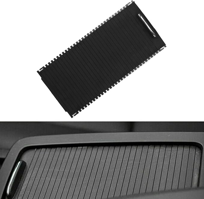 Center Console Roller Blind,Center Console Slide Roller Cup Holder Blind Cover A20468076079051 Replacement for Benz W204 W212(Black)