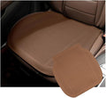 ontto 1 PC Car Seat Cushion for Most Vehicles Universal Auto Seat Pad Protector Perforated PU Leather Bottom Pad Breathable and Thin Seat Mat Also Works with Truck and Office Chair,Light Brown