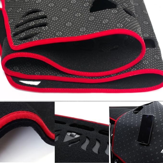 Dash Covers Mat for Jeep Compass 2009-2016,Polyester Car Dash Board Cover,Dashboard Protecter Cover,Car Dash Board Cover Pad,Red